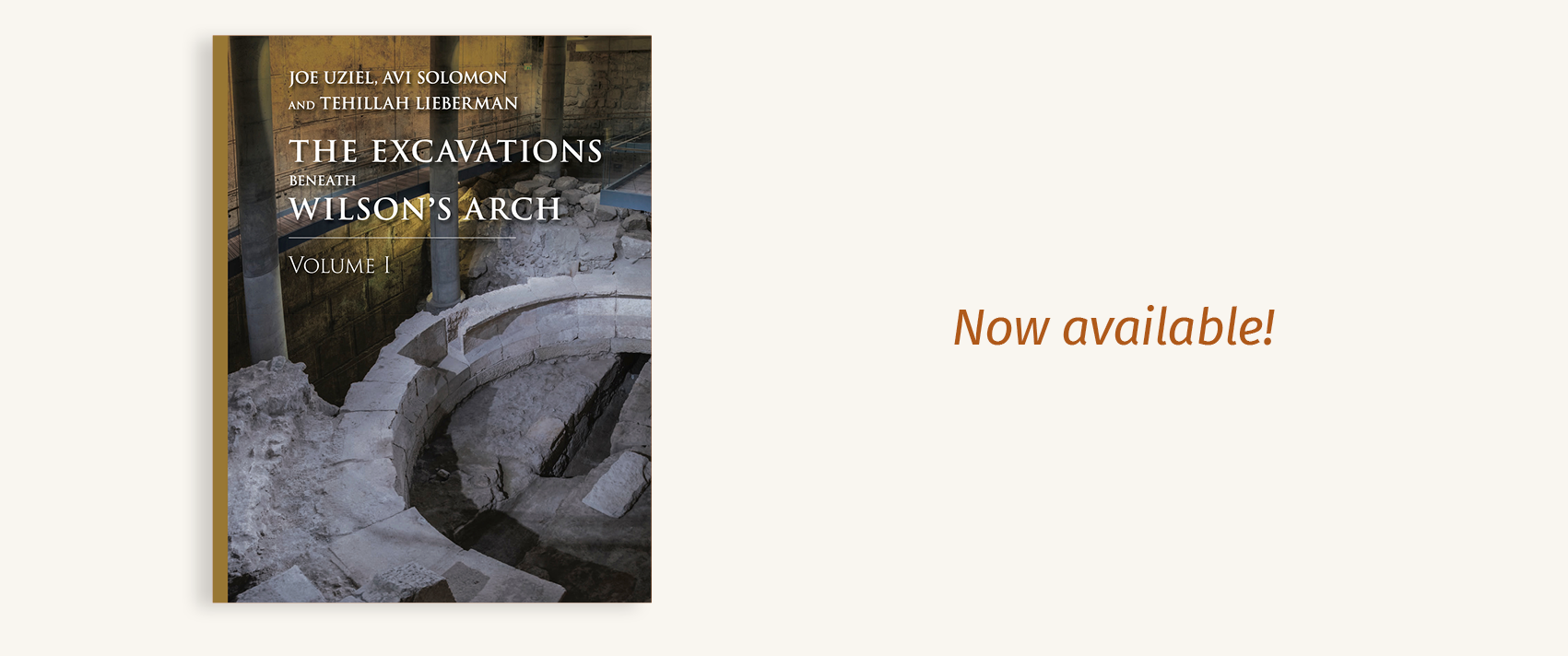 Now available! The Excavations Beneath Wilson's Arch